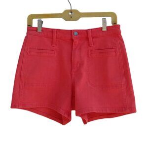 Universal Thread coral color stretch high rise midi shorts sz 4/27 (0101)